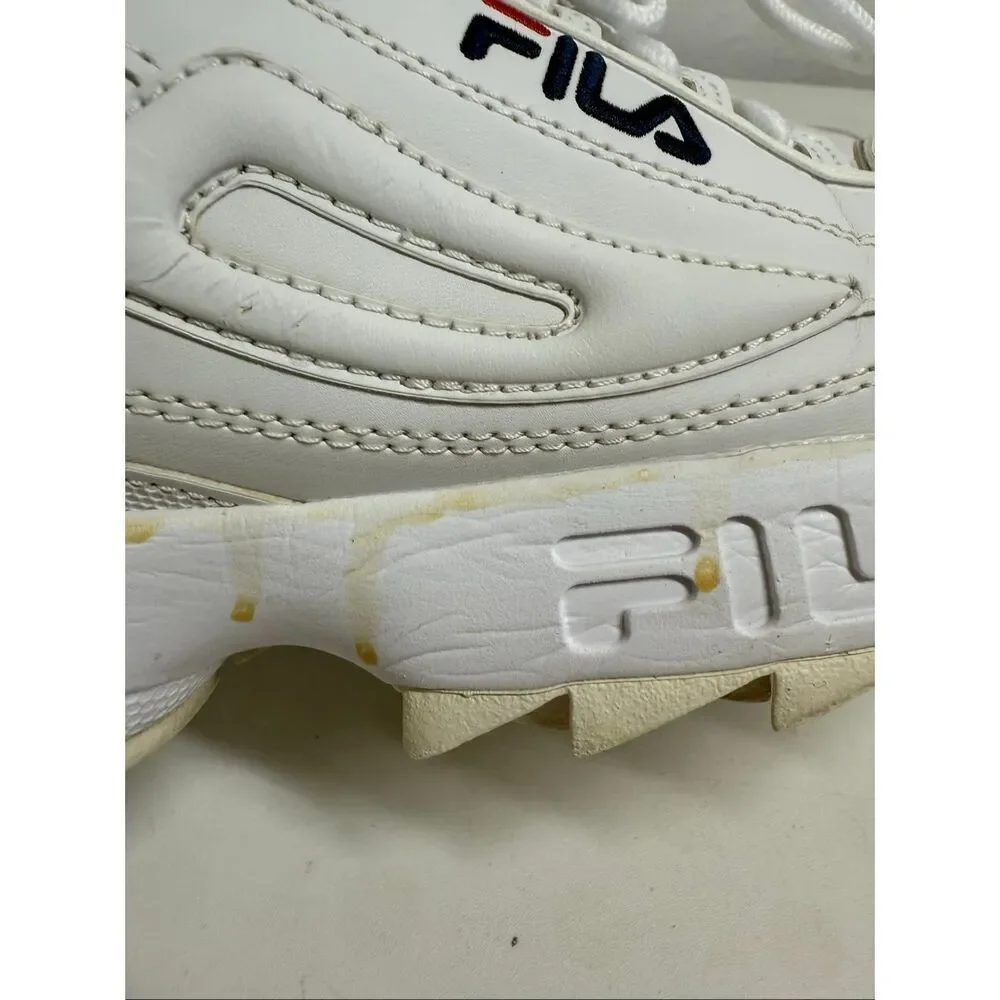 Fila Disruptor II Premium White Sneaker White Women’s Size 9 US See Description